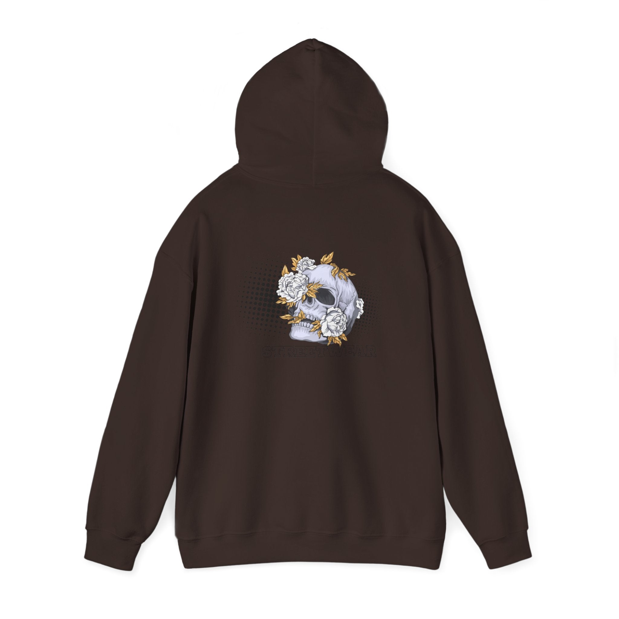 Floral Skull Hoodie — Vintage Botanical Skull Graphic Sweatshirt