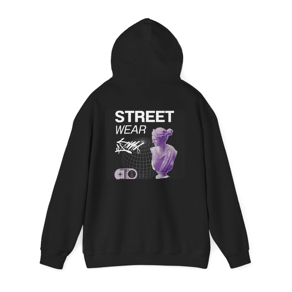 Streetwear Hoodie — 'STREET WEAR' Vaporwave Statue Graphic Pullover