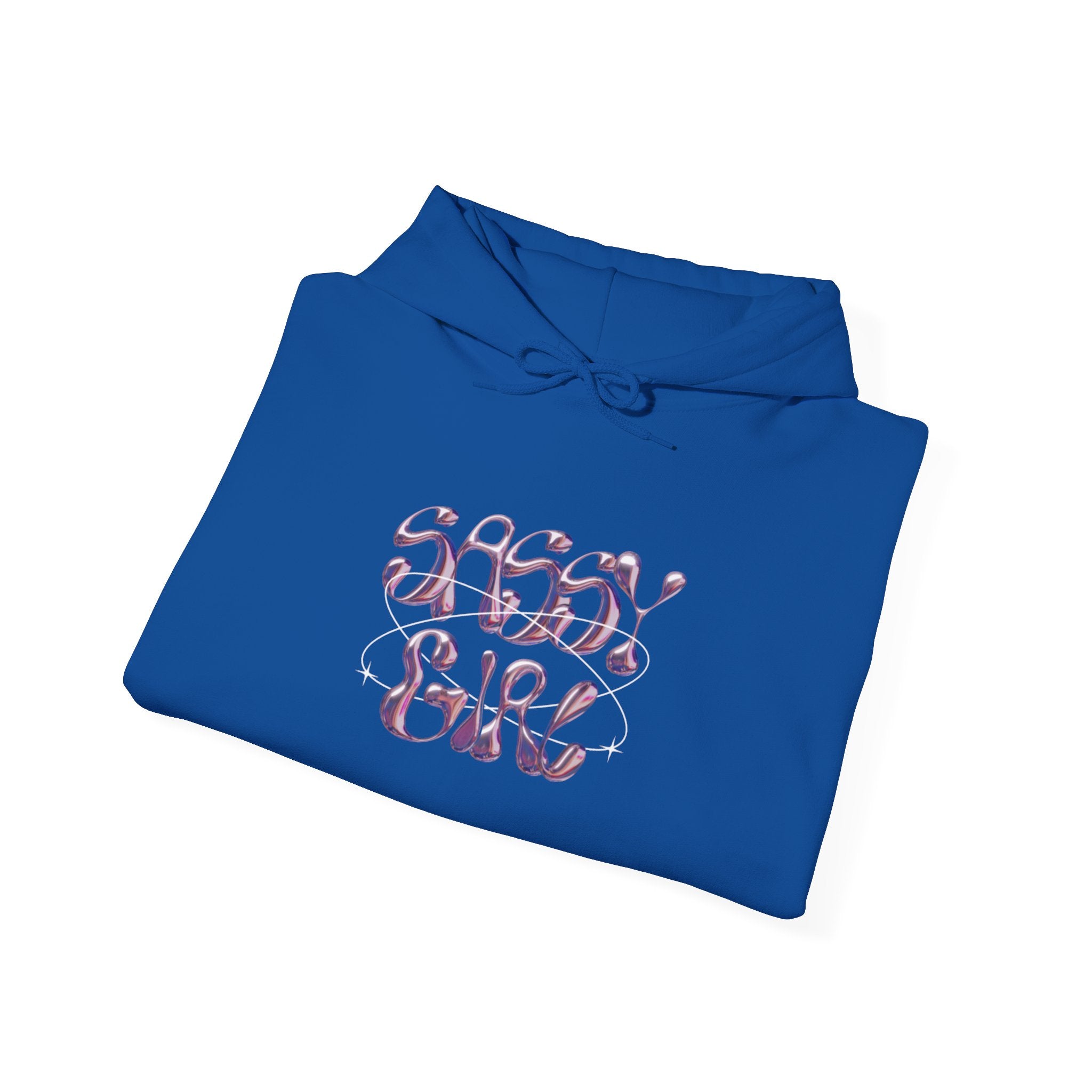 Hoodie — "Shady Girl" Retro Pink Marble Graphic Hoodie