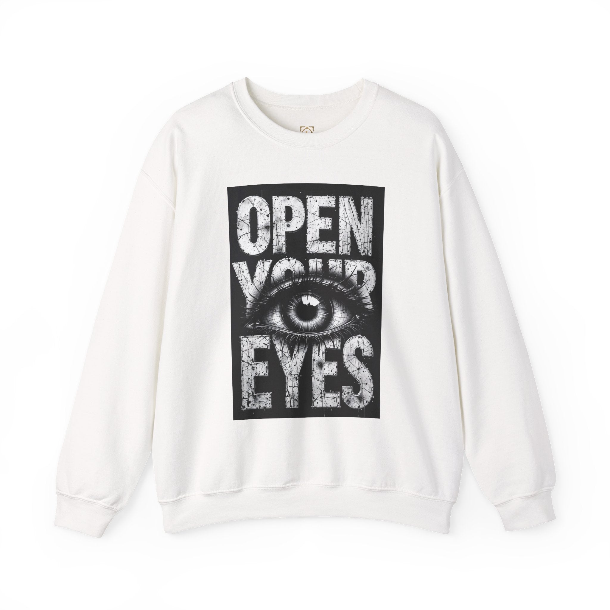 Open Your Eyes Crewneck Sweatshirt — Graphic Eye Design