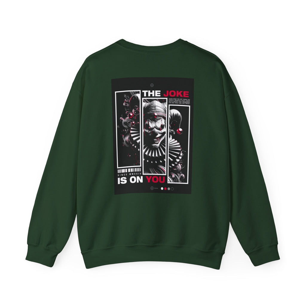 Creepy Clown "The Joke Is On You" Crewneck Sweatshirt