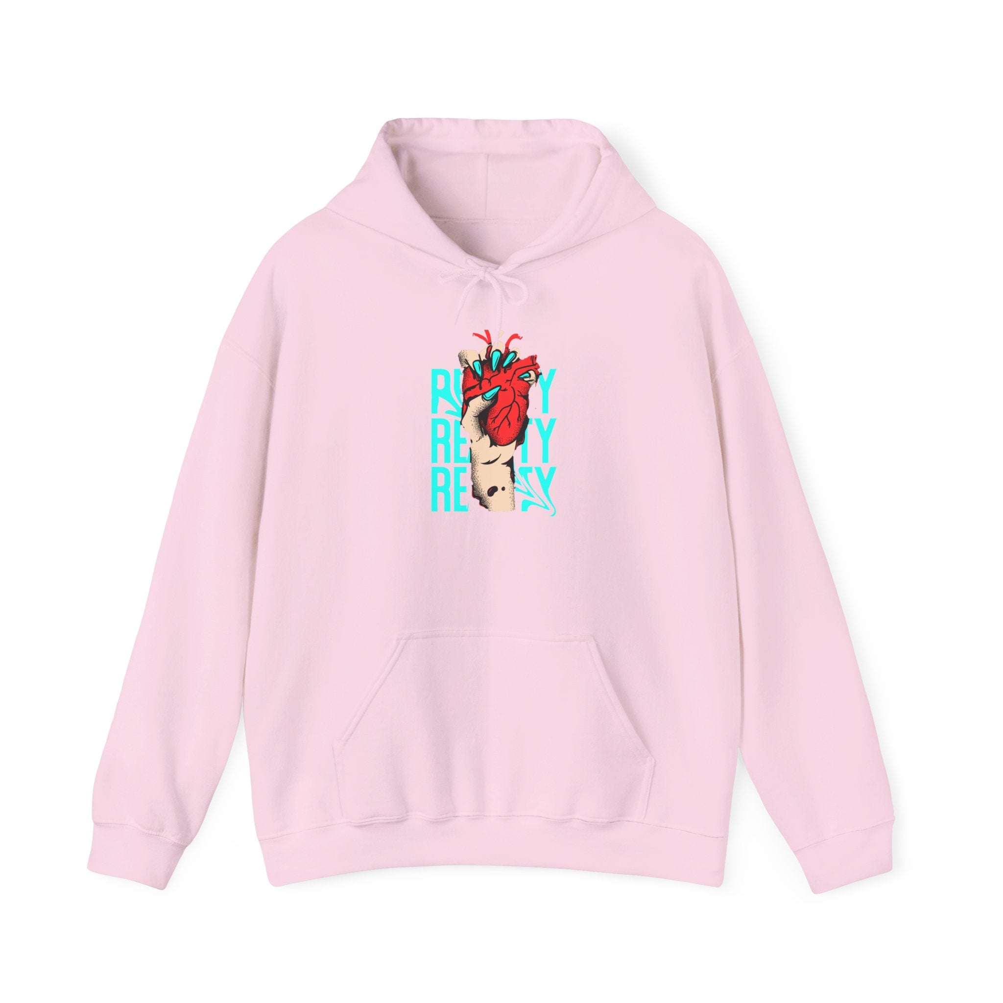 Heart in Hand Hoodie — 'Ready' Graphic Pullover