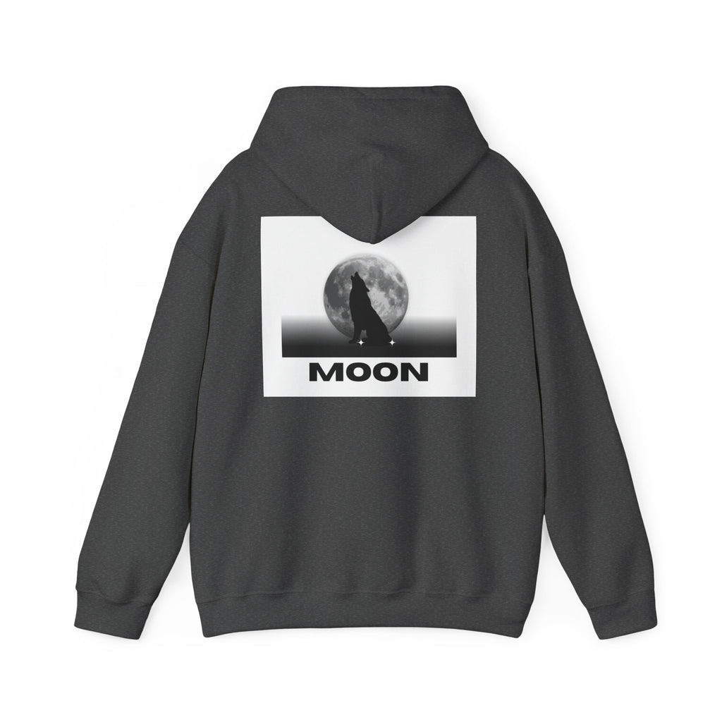 Moon Wolf Hoodie - Silhouette Moon Graphic Sweatshirt