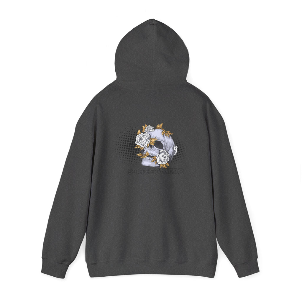 Floral Skull Hoodie — Vintage Botanical Skull Graphic Sweatshirt