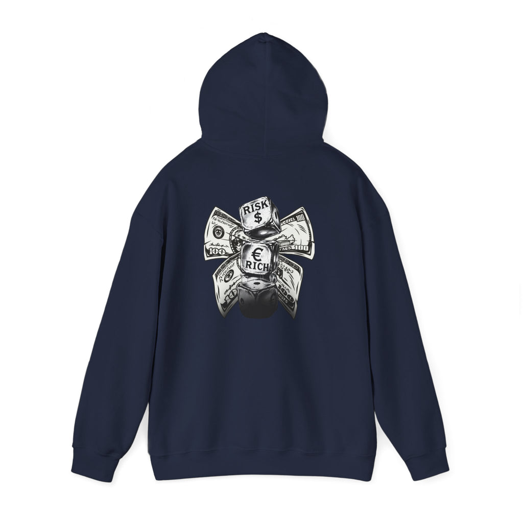 Money Bow Hoodie — Graphic Dollar Knot “Get Rich” Pullover