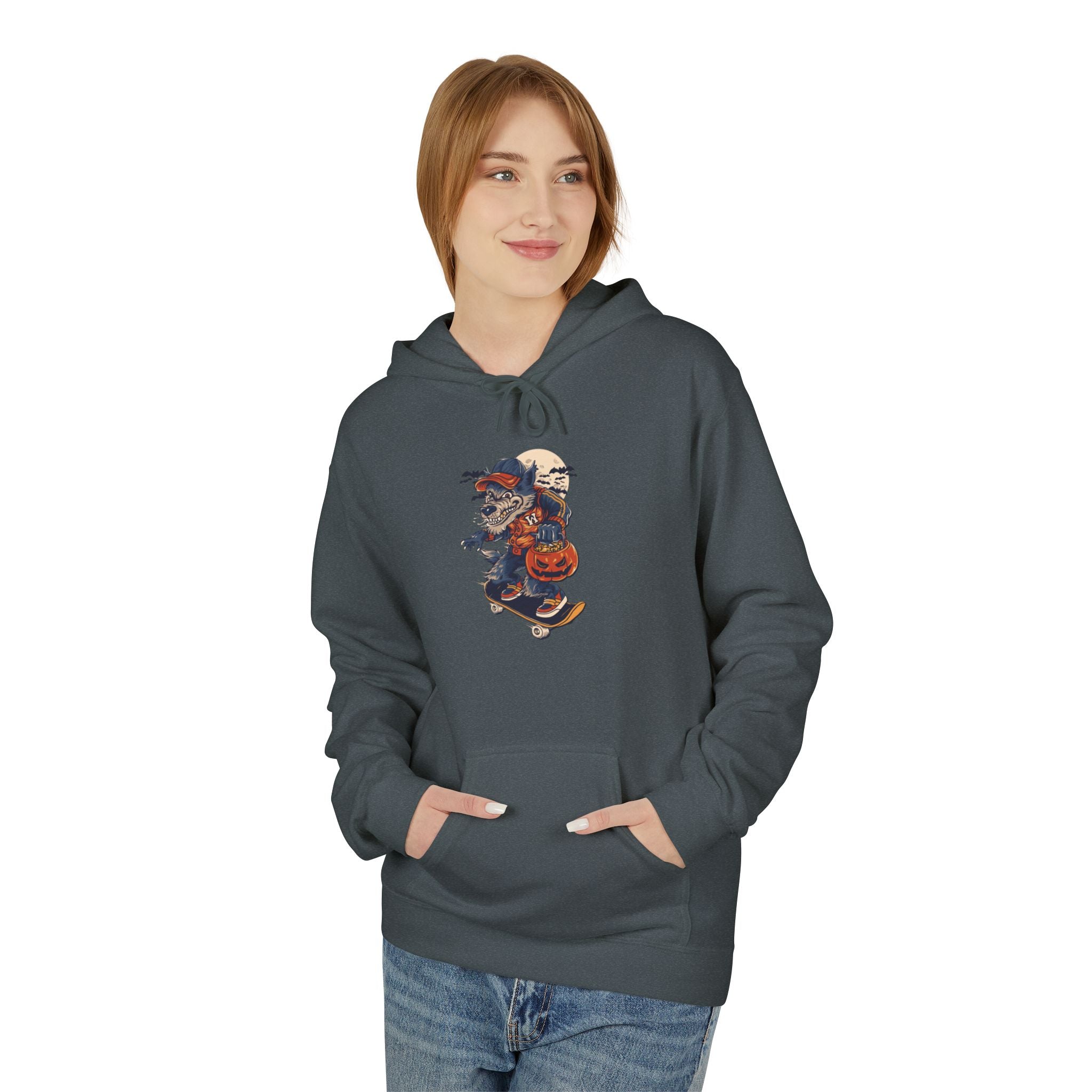 Skull Collage Hoodie — Grunge Floral Skull Graphic Pullover