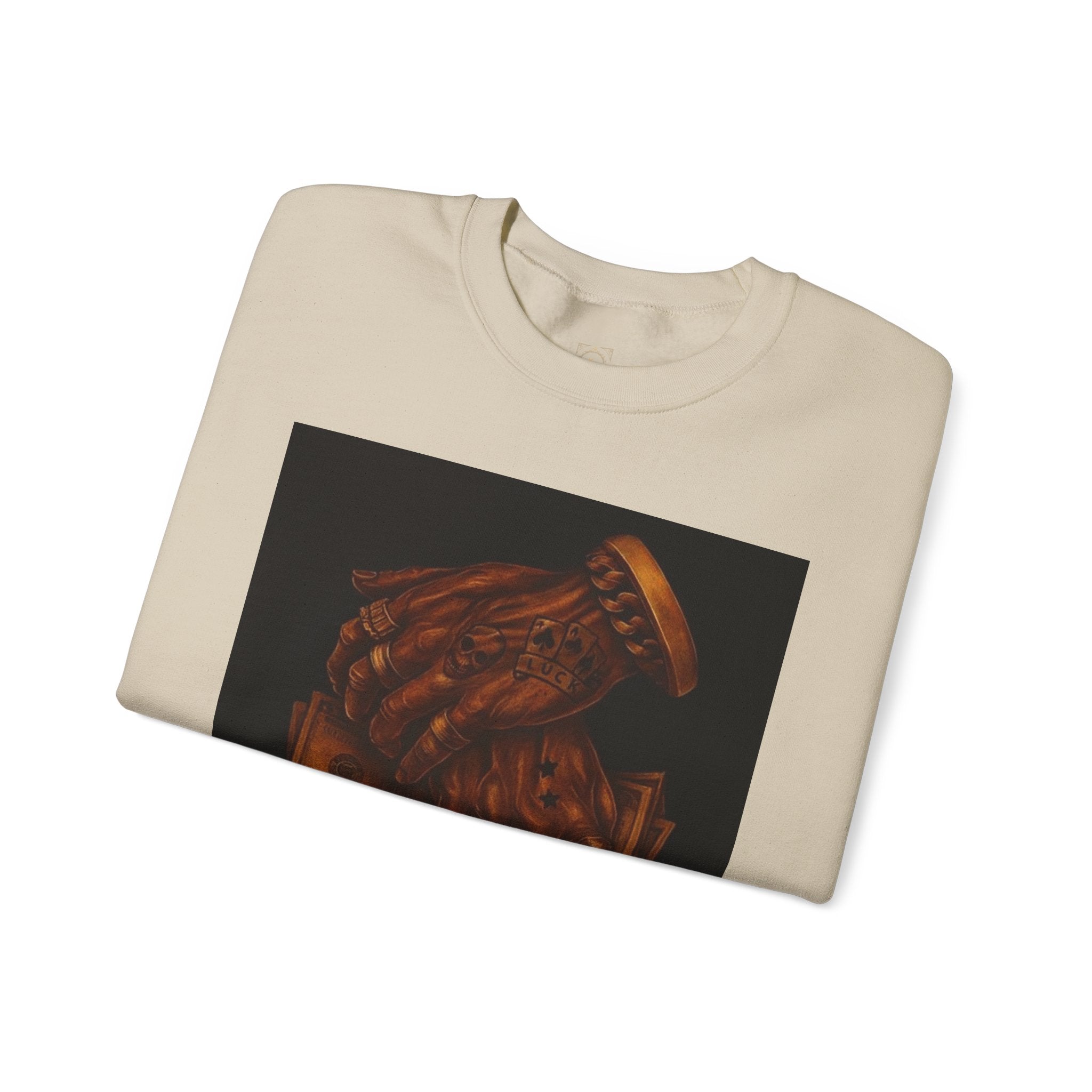 Crewneck Sweatshirt — 'Money Biggest Power' Graphic Pullover