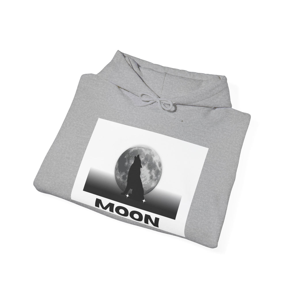 Moon Wolf Hoodie - Silhouette Moon Graphic Sweatshirt