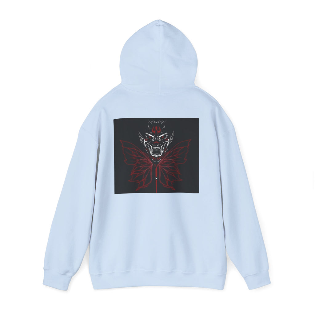 Demonic Butterfly Hoodie - Dark Gothic Skull Winged Design