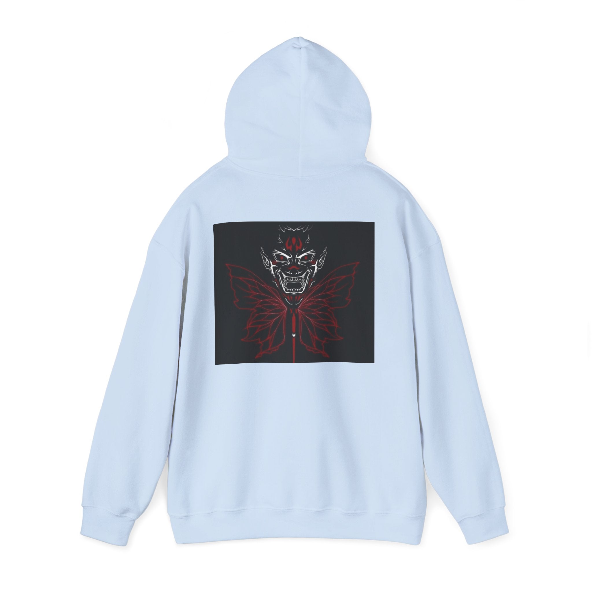 Demonic Butterfly Hoodie - Dark Gothic Skull Winged Design