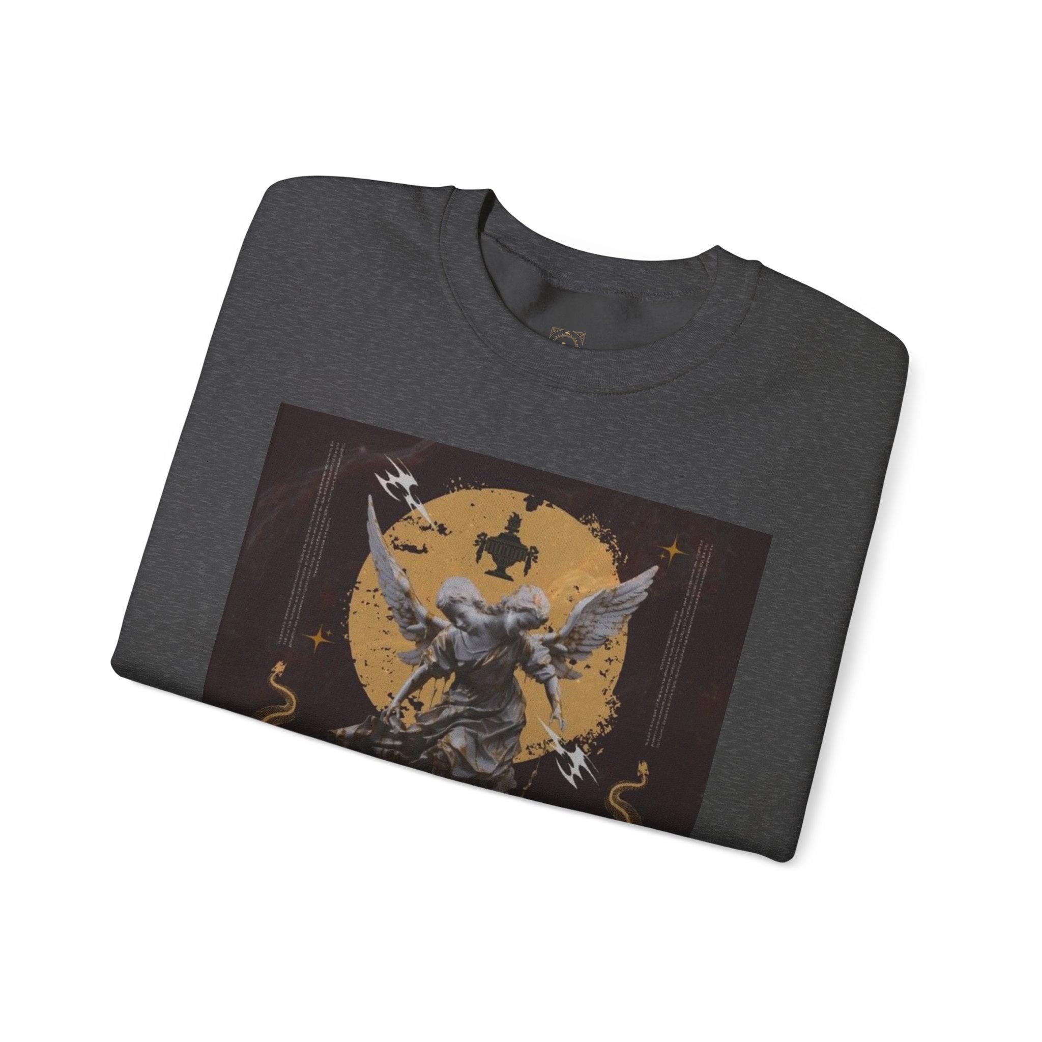 Crewneck Sweatshirt — Vintage Angel Graphic "Forgiven" Streetwear