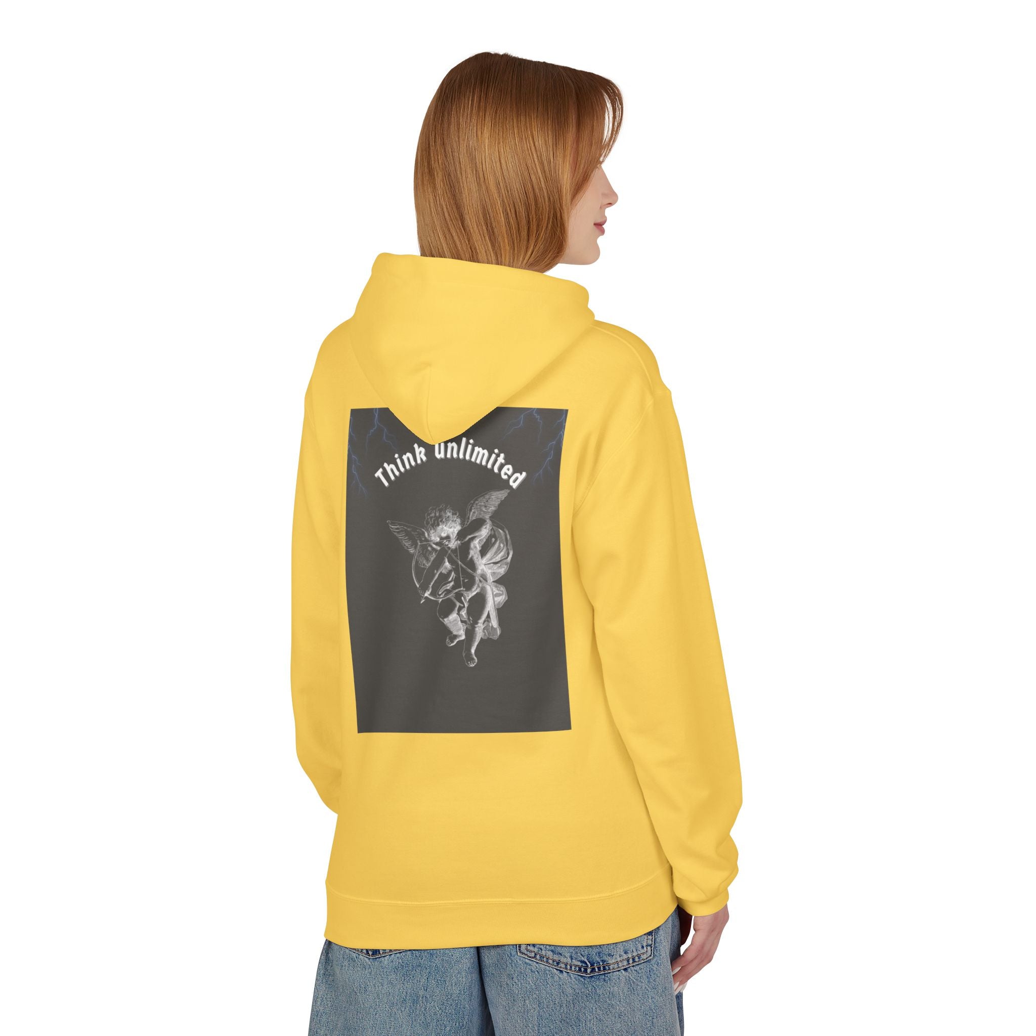 Think Unlimited Hoodie — Inspirational Angel Graphic Pullover
