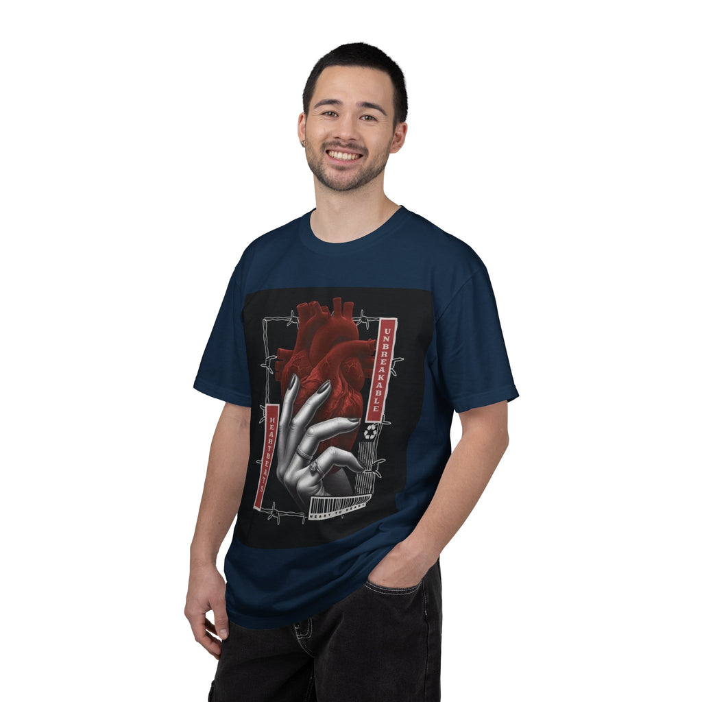 Graphic Heart & Hand T‑Shirt — 'Heartbeat' Gothic Streetwear Tee