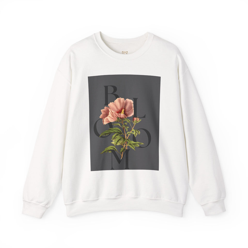 Floral Bloom Sweatshirt — Vintage Pink Flower Graphic Crewneck