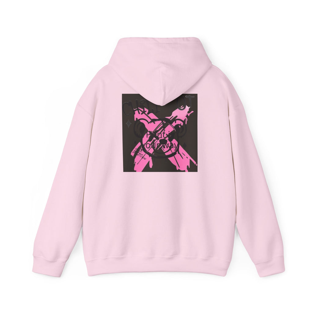 Crossed Guns Hoodie – Pink Retro Graphic Hooded Sweatshirt