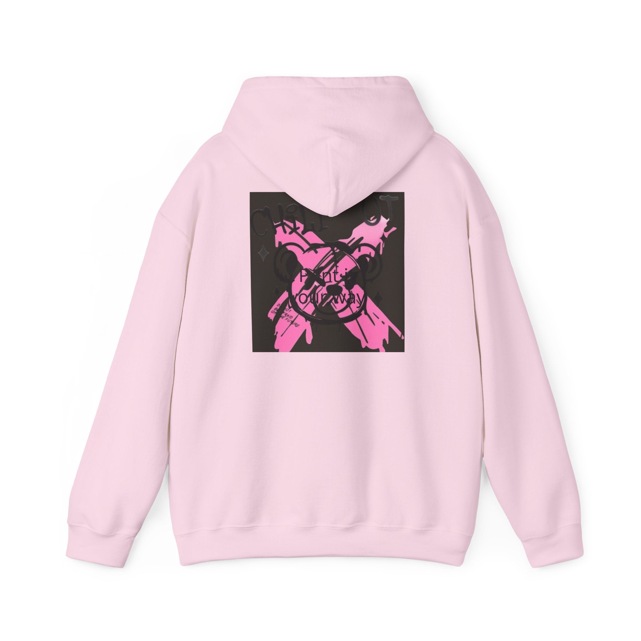 Crossed Guns Hoodie – Pink Retro Graphic Hooded Sweatshirt