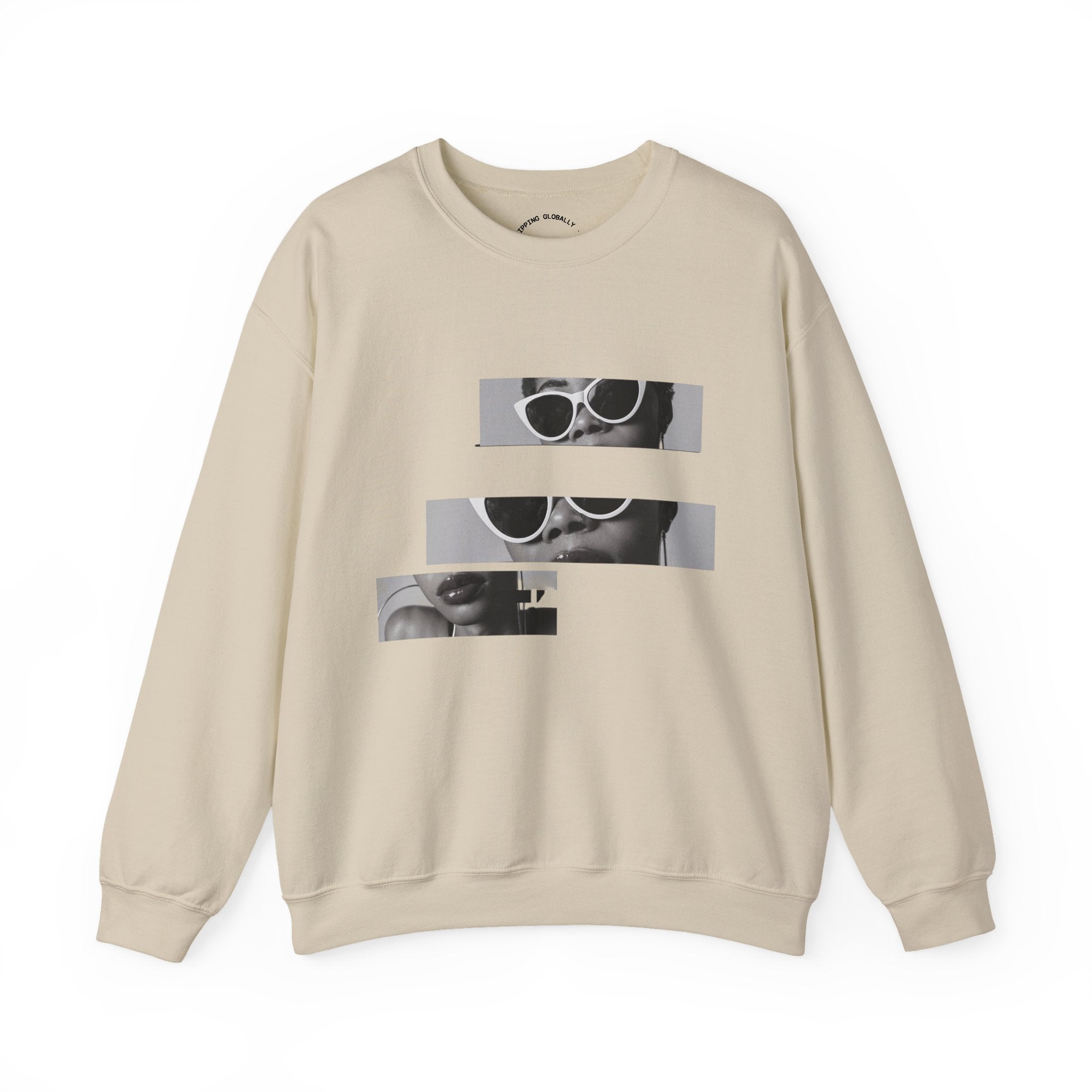 Retro Fragmented Sunglasses Crewneck Sweatshirt