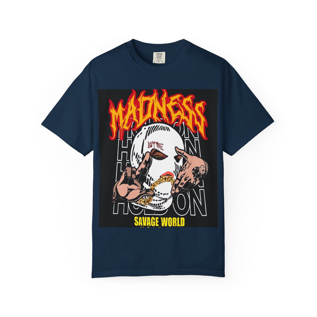 Madness Skull Graphic T-Shirt — Savage World Streetwear Tee