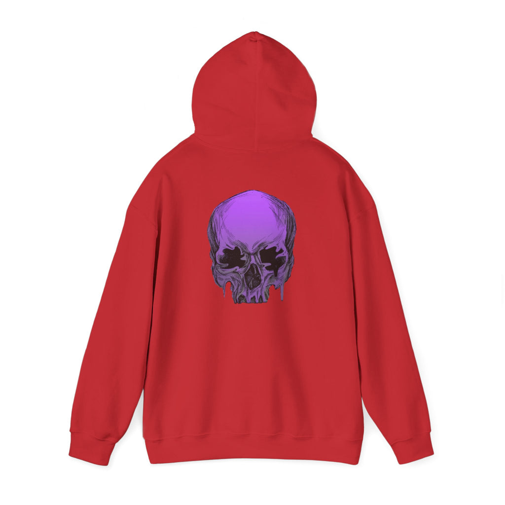 Purple Drip Skull Hoodie — Gothic Streetwear Pullover