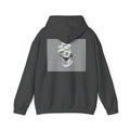 Statue Bloom Hoodie — Classical Bust with White Flowers Graphic Hoodie
