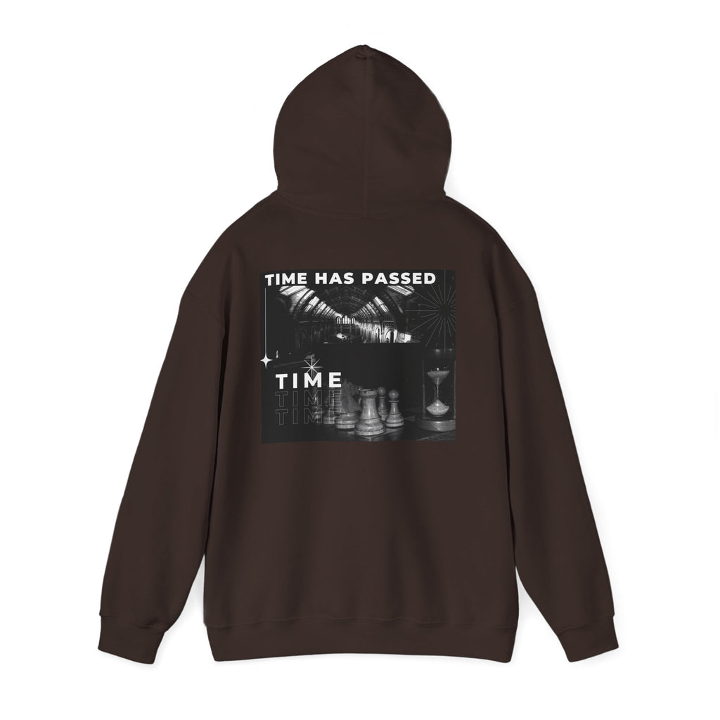 Time Has Passed Hoodie — Vintage Chess Graphic Hooded Sweatshirt