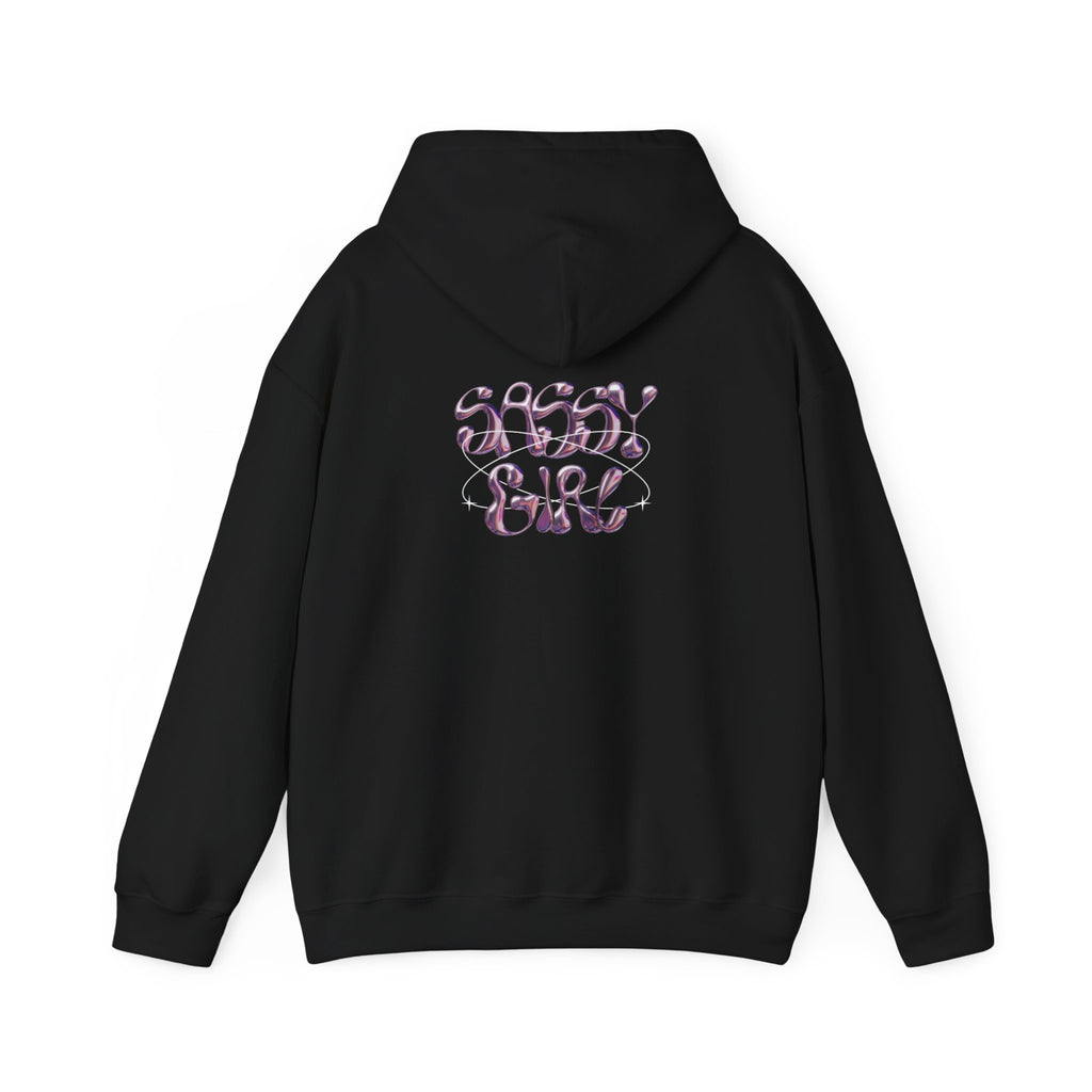 Hoodie — "Shady Girl" Retro Pink Marble Graphic Hoodie