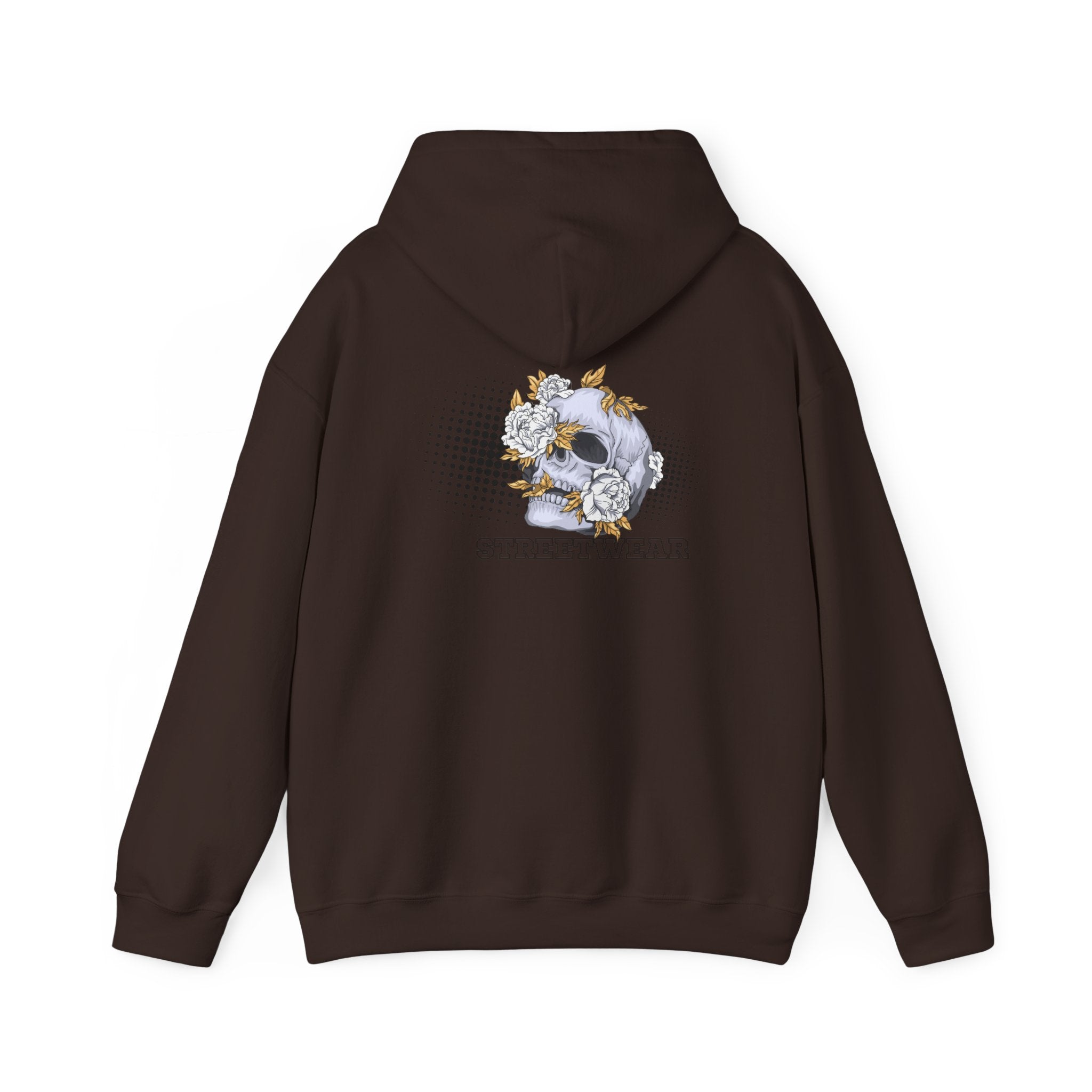 Floral Skull Hoodie — Vintage Botanical Skull Graphic Sweatshirt