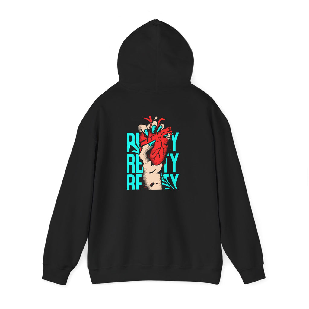 Heart in Hand Hoodie — 'Ready' Graphic Pullover