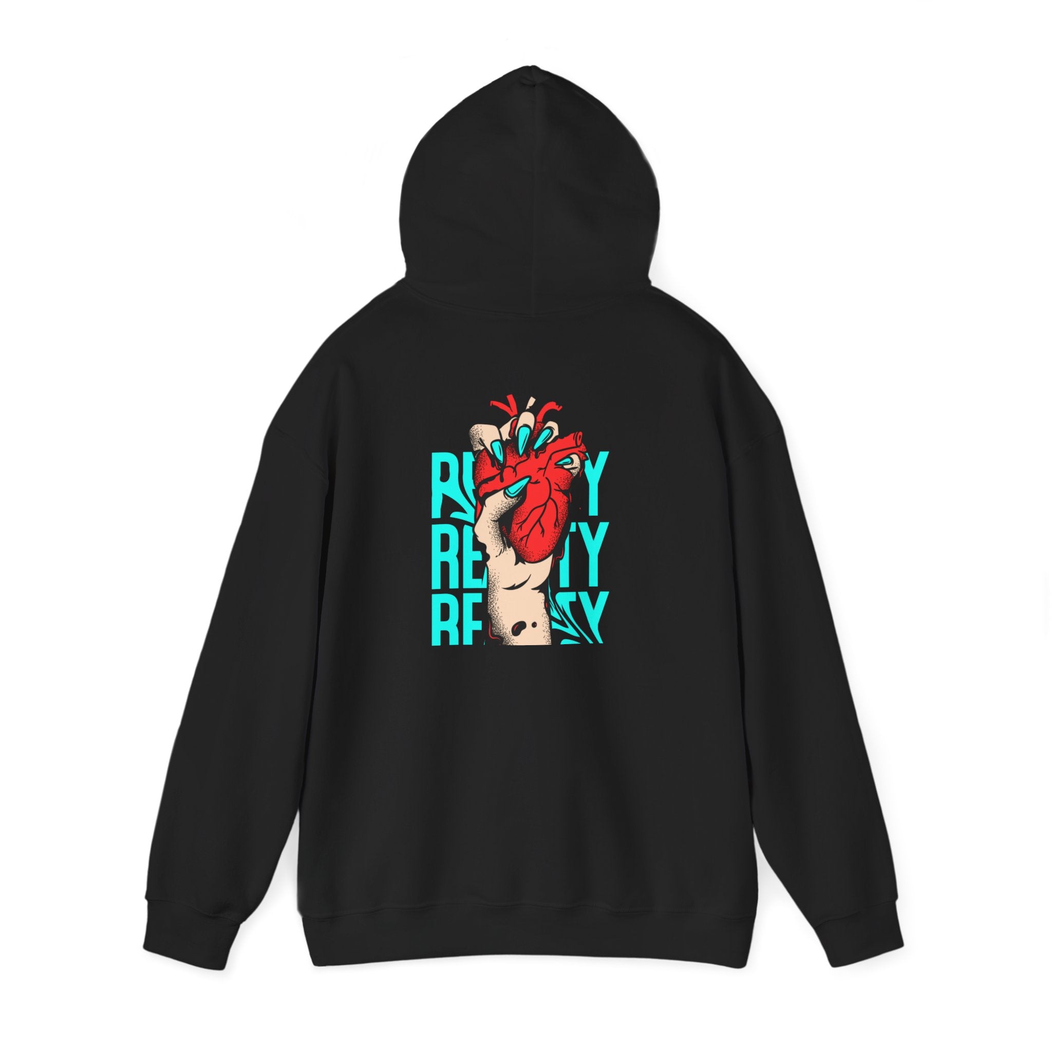 Heart in Hand Hoodie — 'Ready' Graphic Pullover