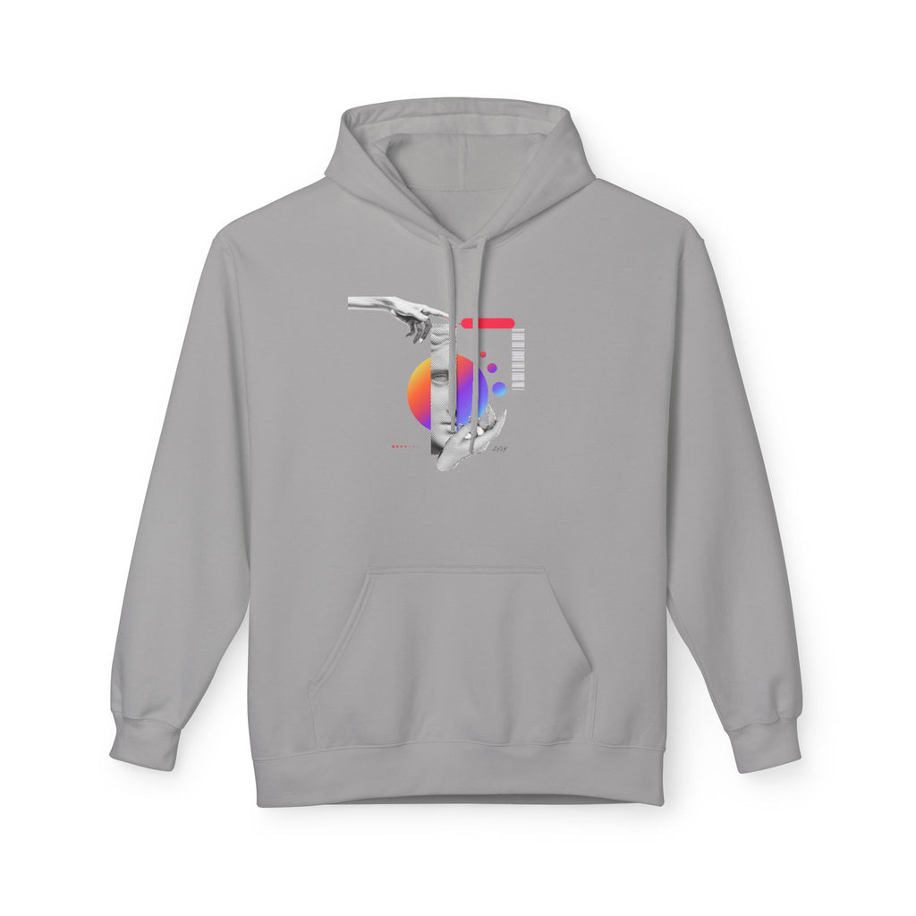 Hoodie — Abstract Hands & Gradient Orb Art Sweatshirt