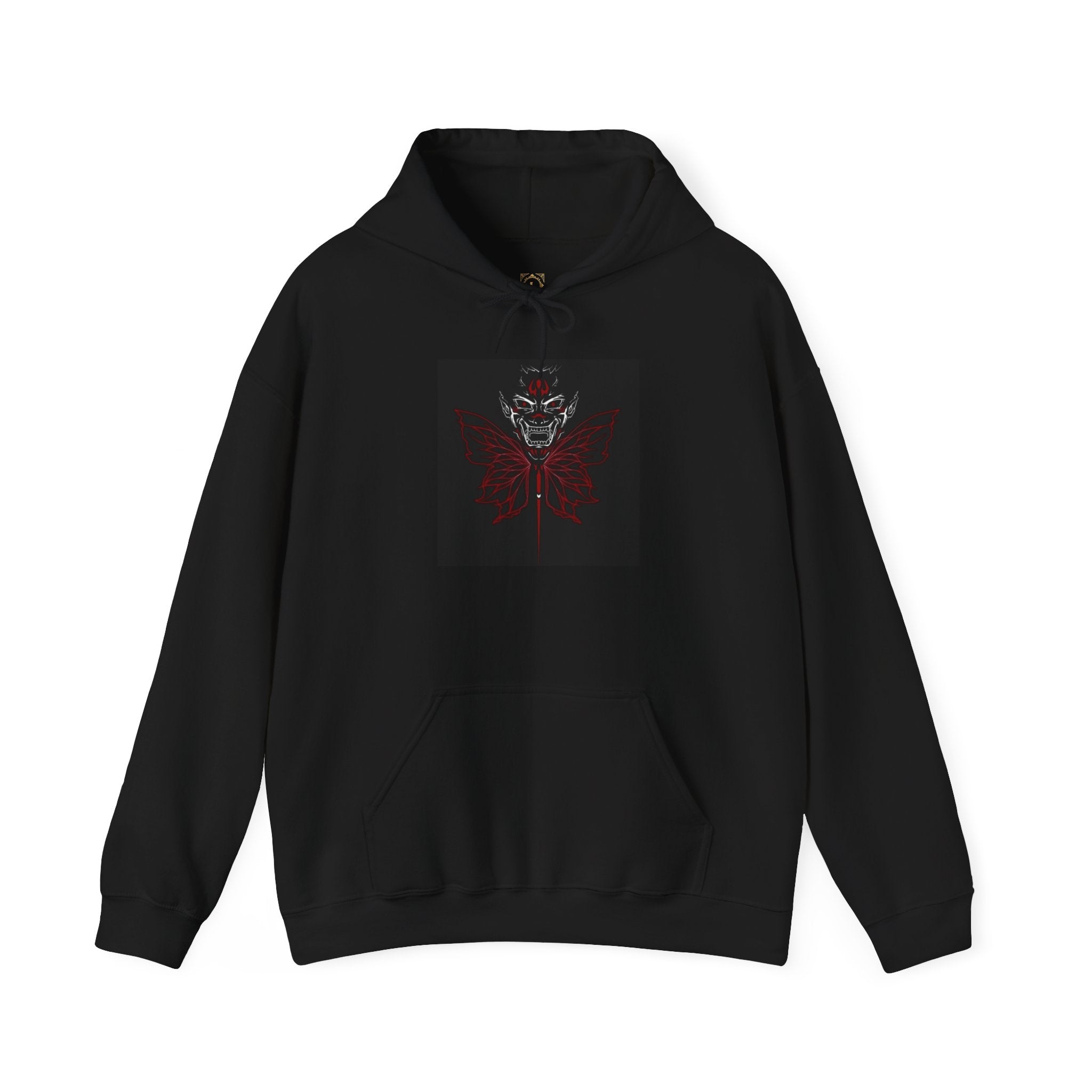 Demonic Butterfly Hoodie - Dark Gothic Skull Winged Design