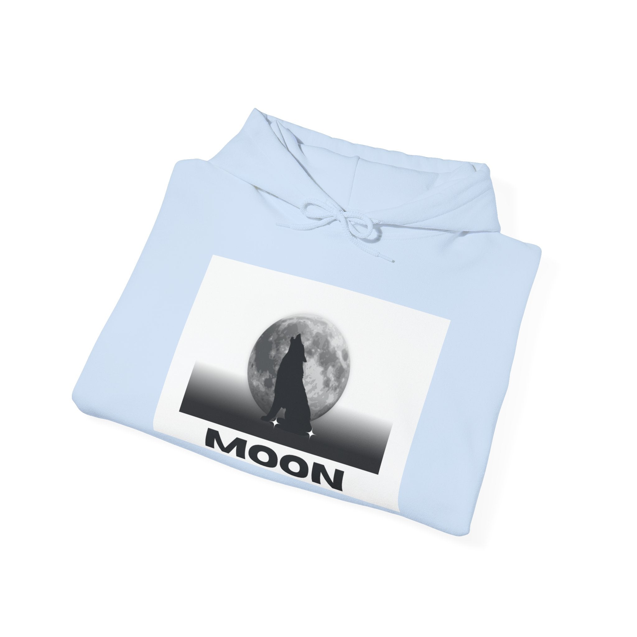 Moon Wolf Hoodie - Silhouette Moon Graphic Sweatshirt