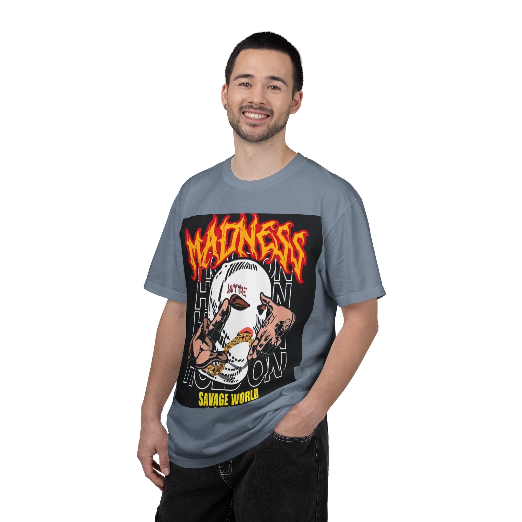 Madness Skull Graphic T-Shirt — Savage World Streetwear Tee