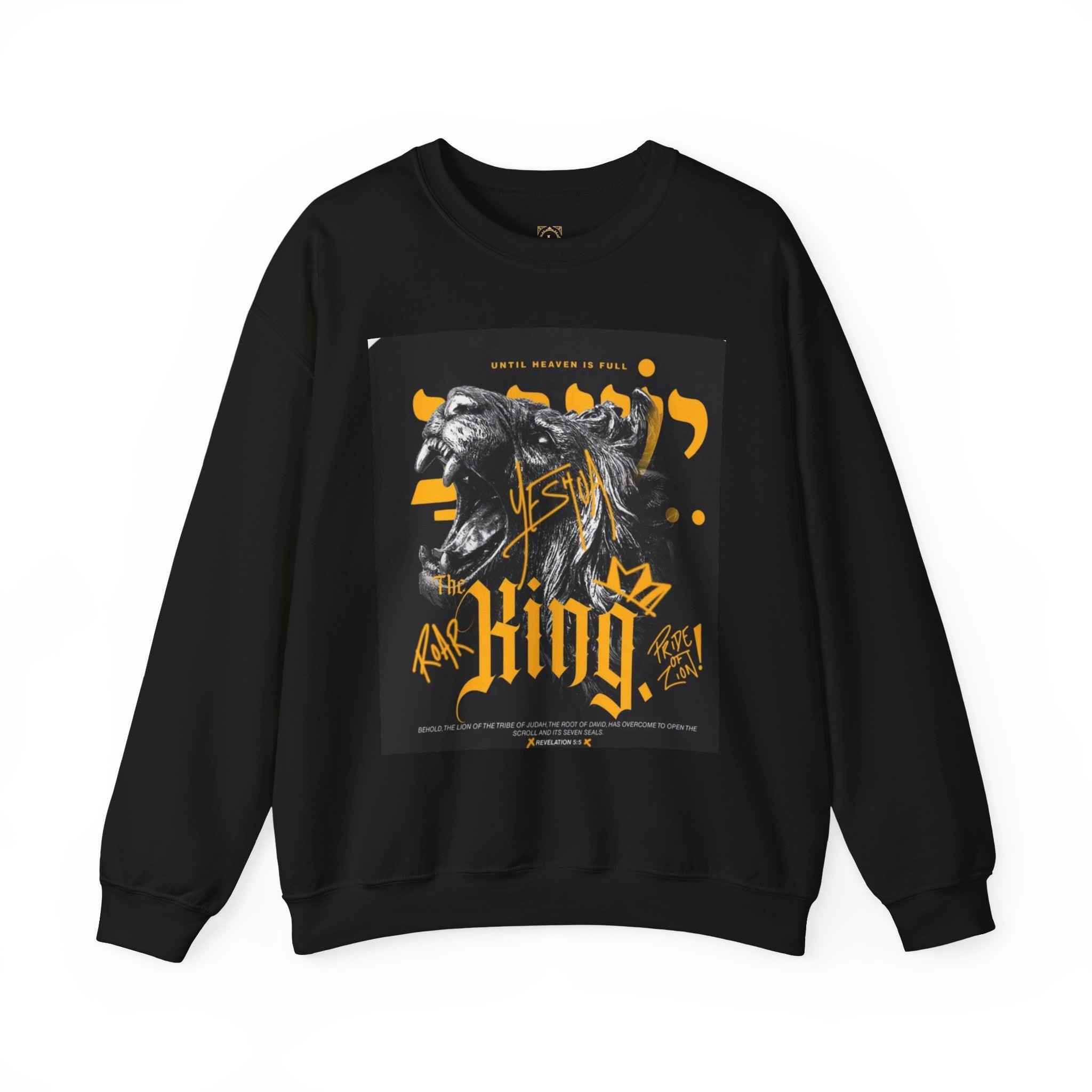 King Lion Crewneck Sweatshirt — 'King' Graphic Pullover for Bold Streetwear