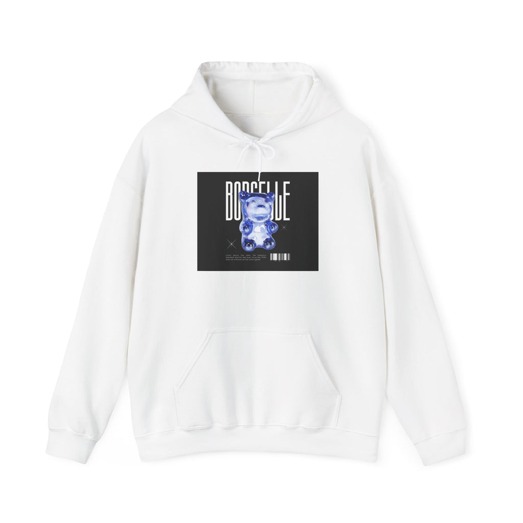 Boglebear Graphic Hoodie — Retro Blue Bear Design