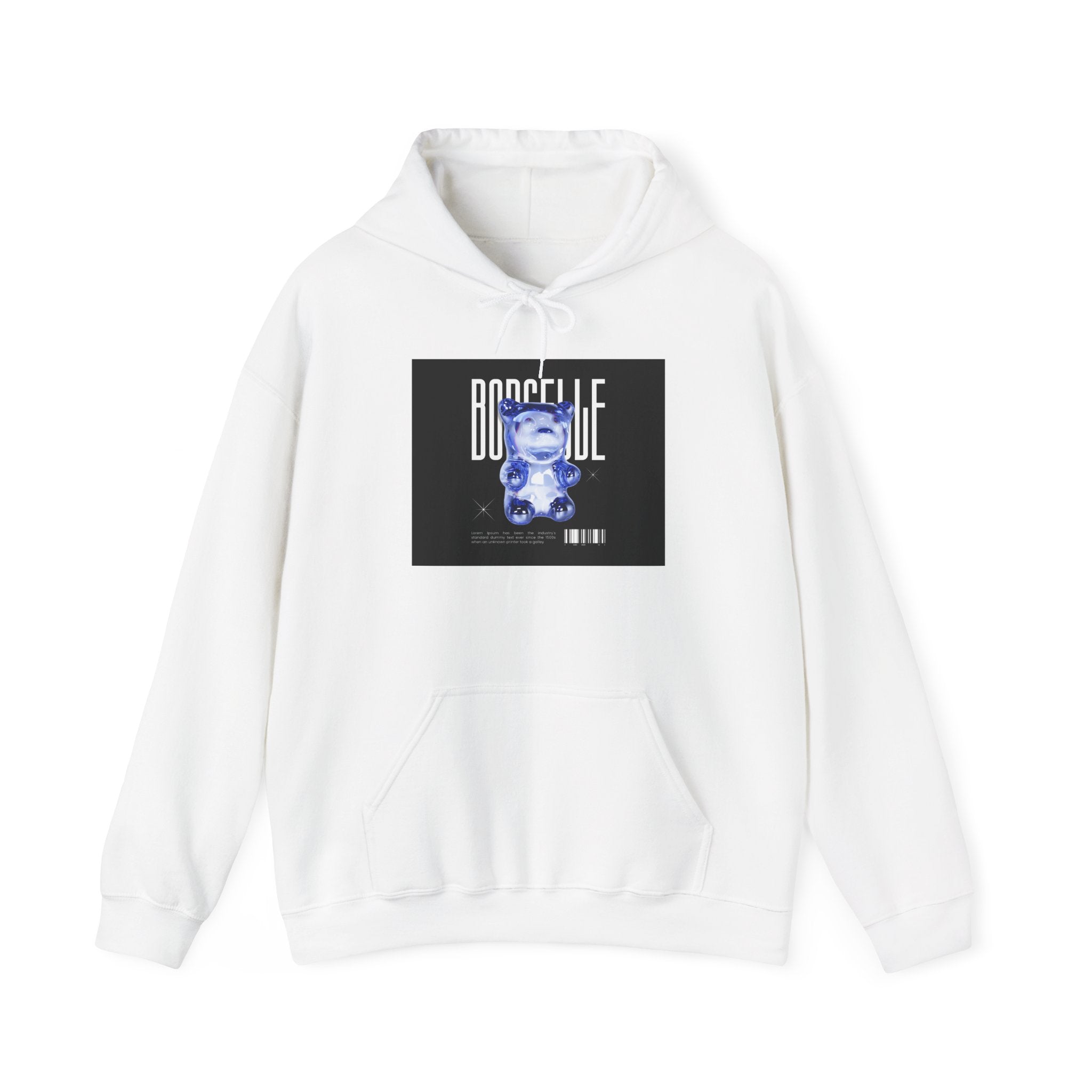 Boglebear Graphic Hoodie — Retro Blue Bear Design