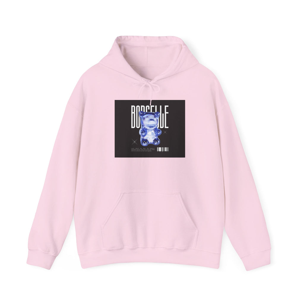 Boglebear Graphic Hoodie — Retro Blue Bear Design