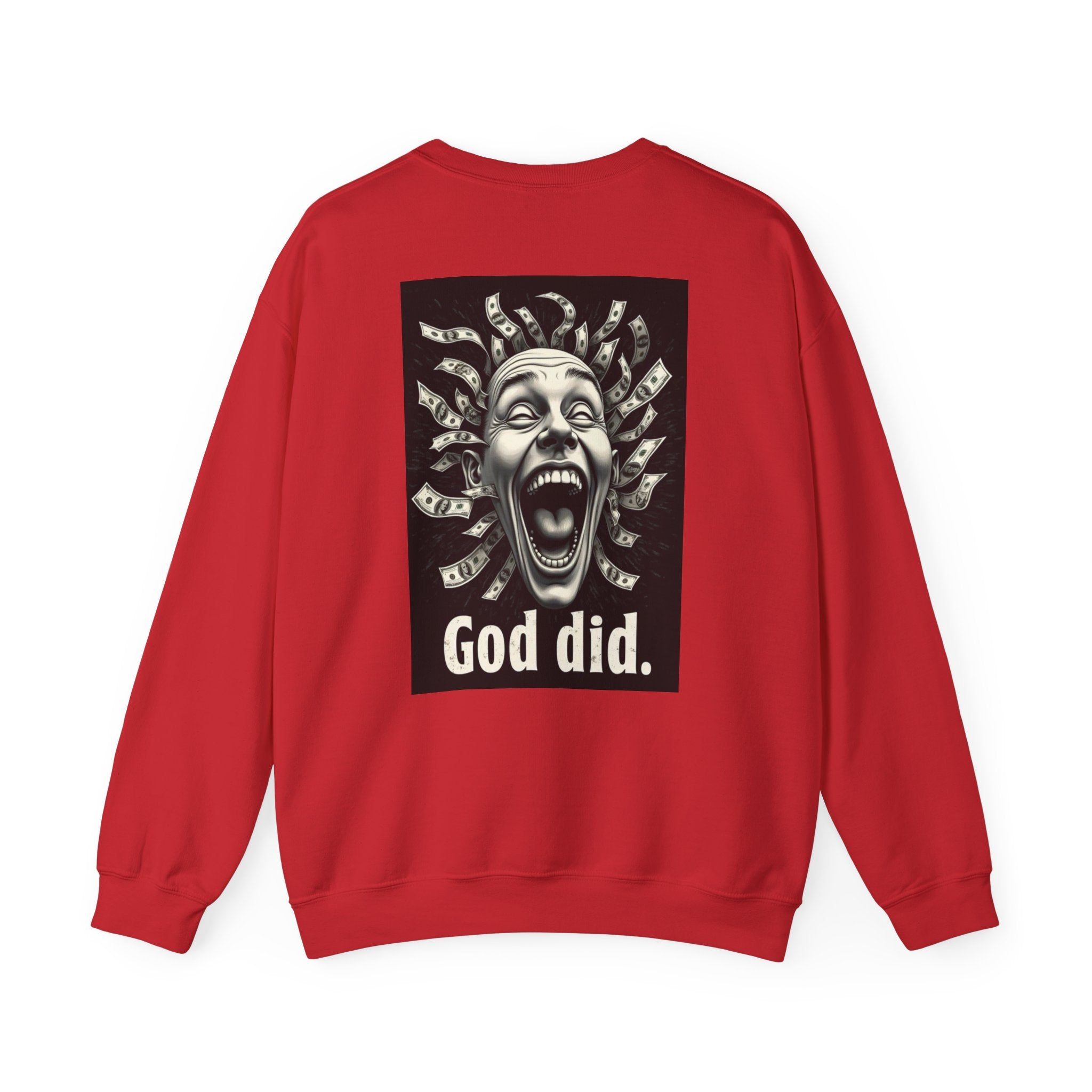 Sweatshirt — 'God Did.' Medusa Money Graphic Crewneck