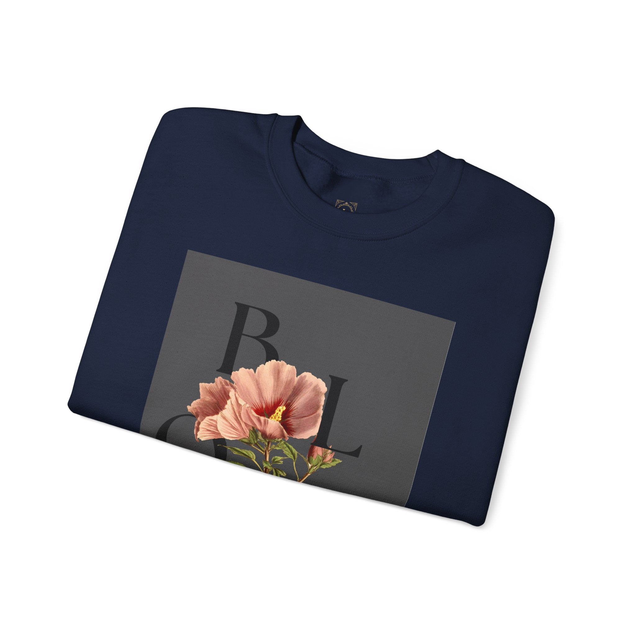 Floral Bloom Sweatshirt — Vintage Pink Flower Graphic Crewneck