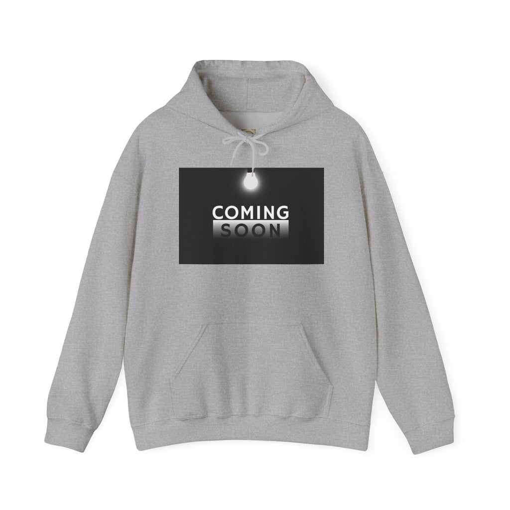 Coming Soon Hoodie - Minimal Neon Sign Pullover