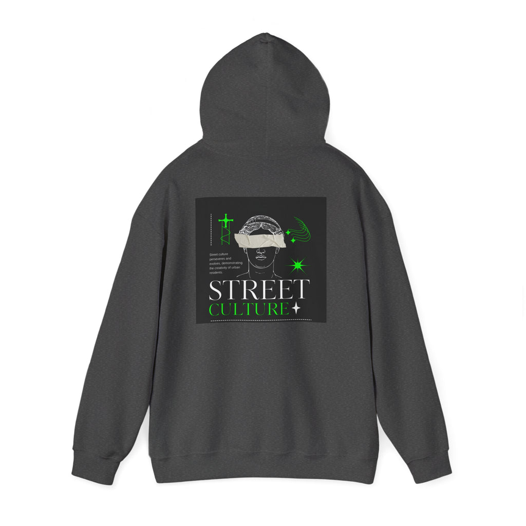 Street Culture Hoodie — Neon Green Graphic Urban Skull Sweatshirt