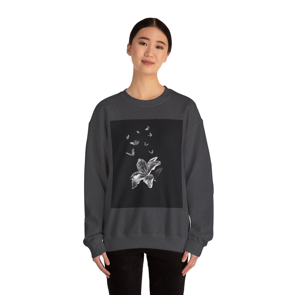 Floral Butterfly Crewneck Sweatshirt