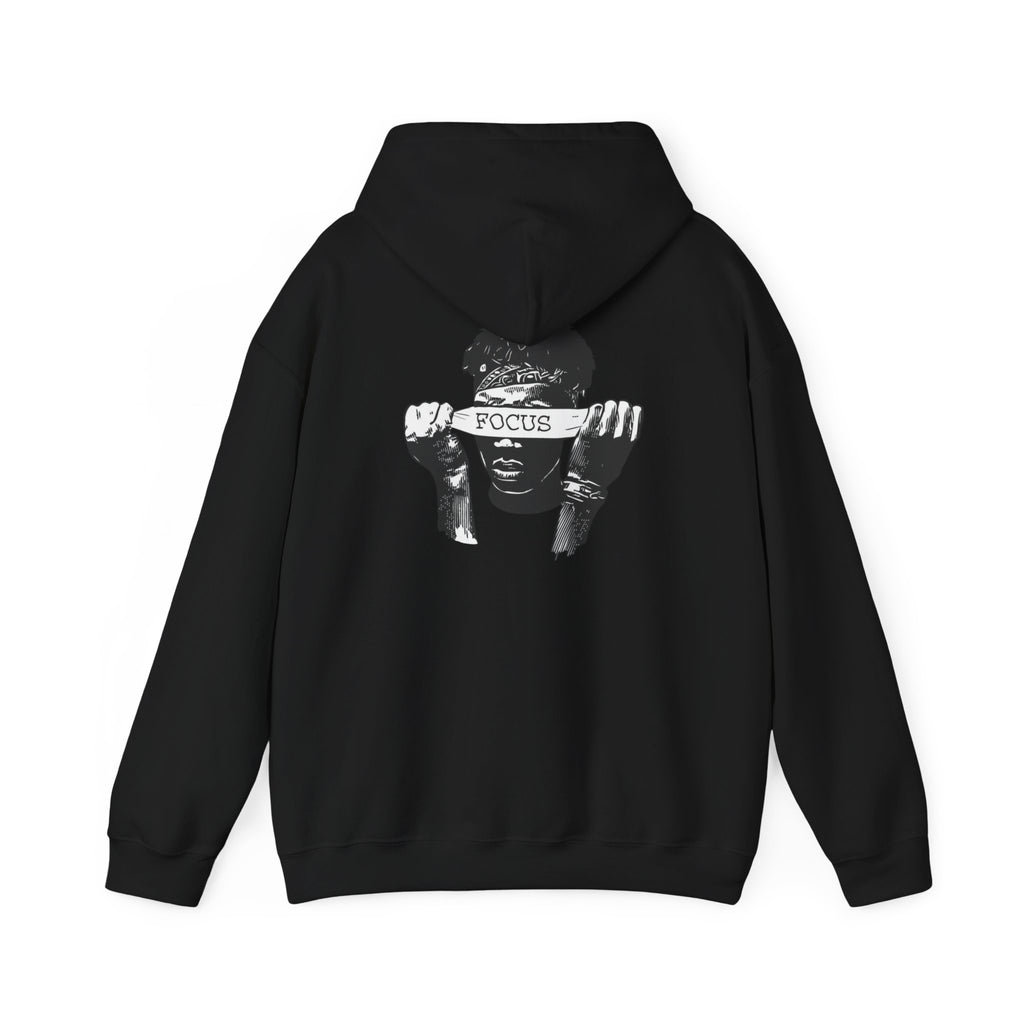Focus Graphic Hoodie — Monochrome Motivational Streetwear