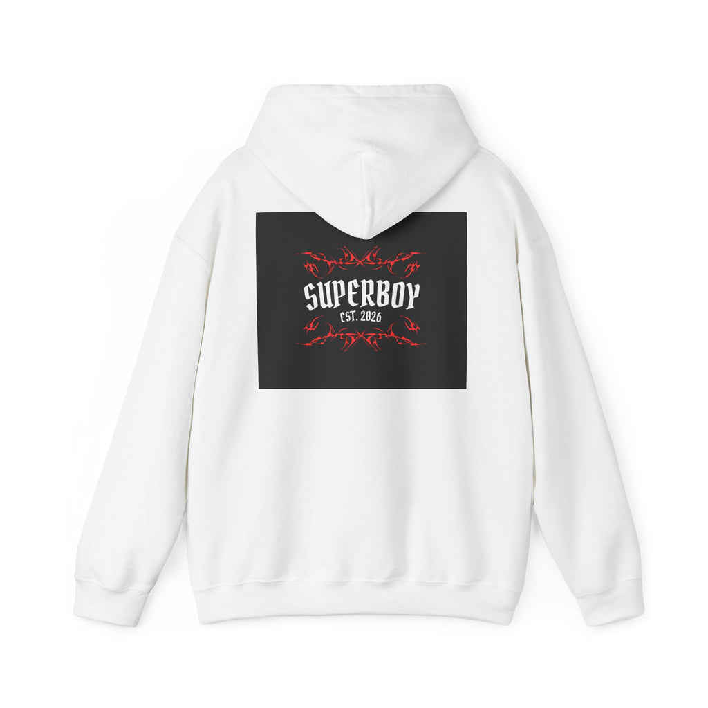 Superboy Hoodie — Vintage Crest 'Superboy Est. 2026' Graphic Pullover