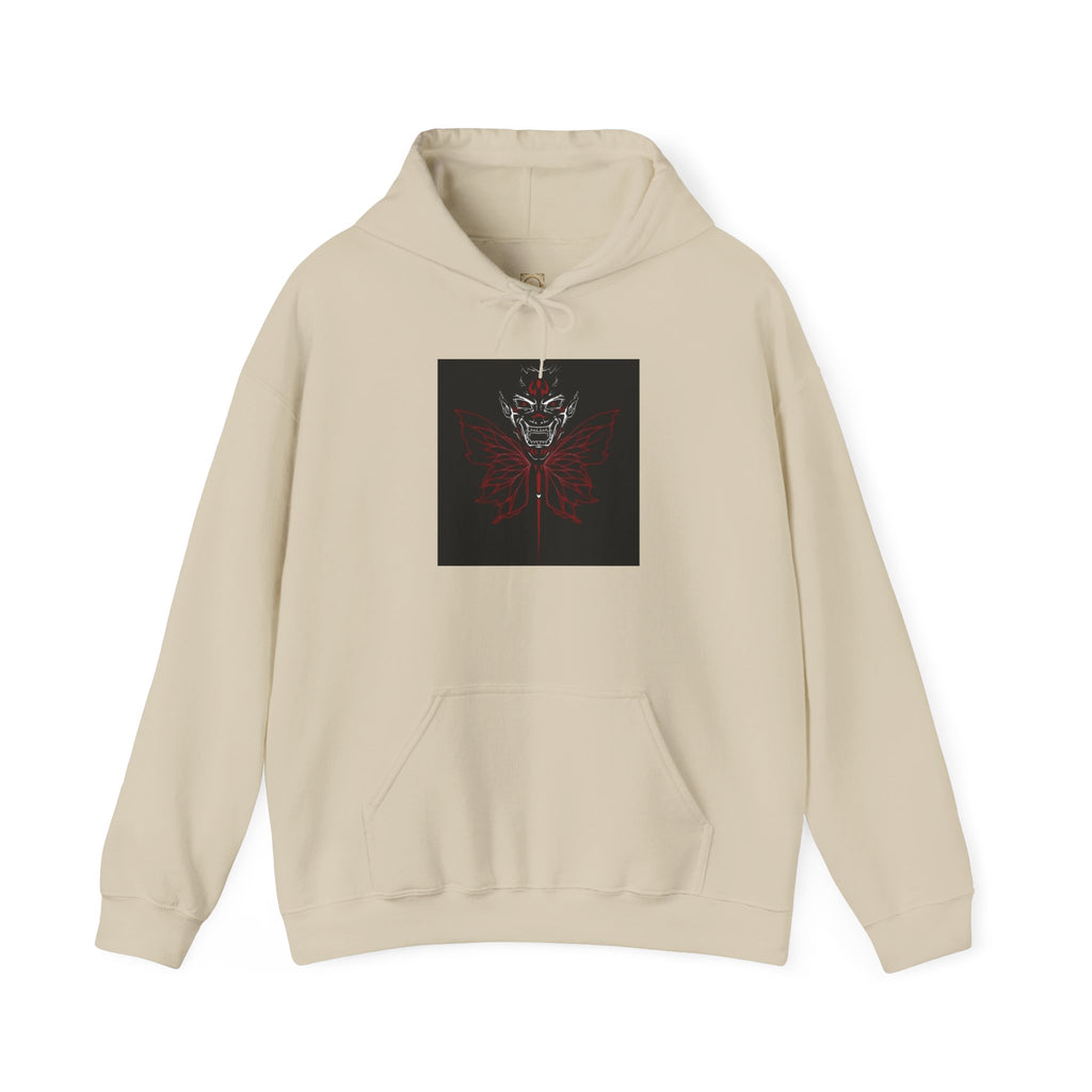 Demonic Butterfly Hoodie - Dark Gothic Skull Winged Design
