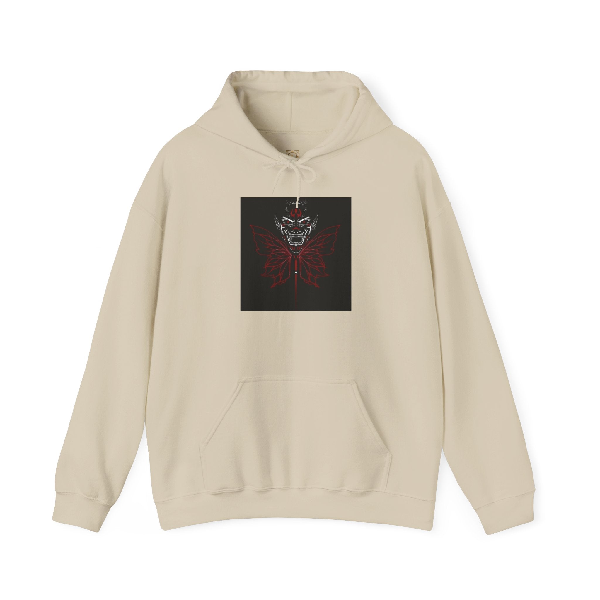 Demonic Butterfly Hoodie - Dark Gothic Skull Winged Design