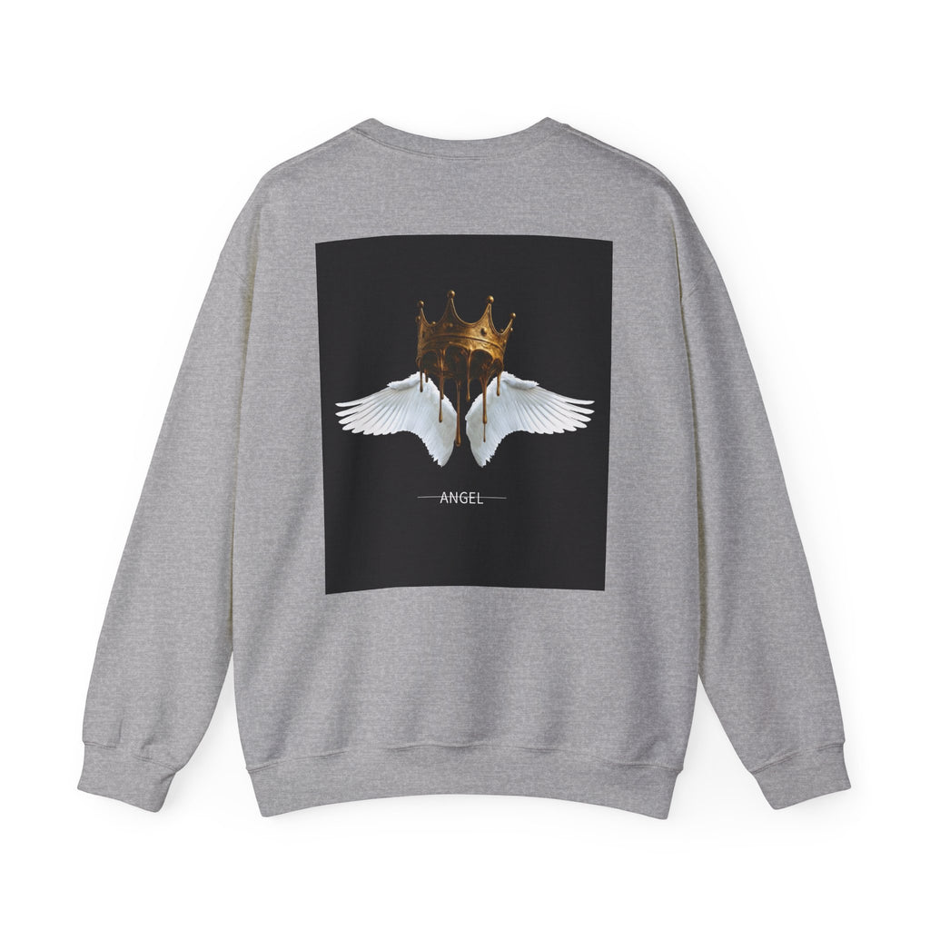 Angel Wings & Dripping Crown Crewneck Sweatshirt