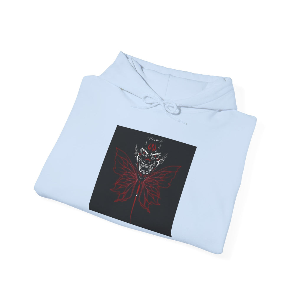 Demonic Butterfly Hoodie - Dark Gothic Skull Winged Design