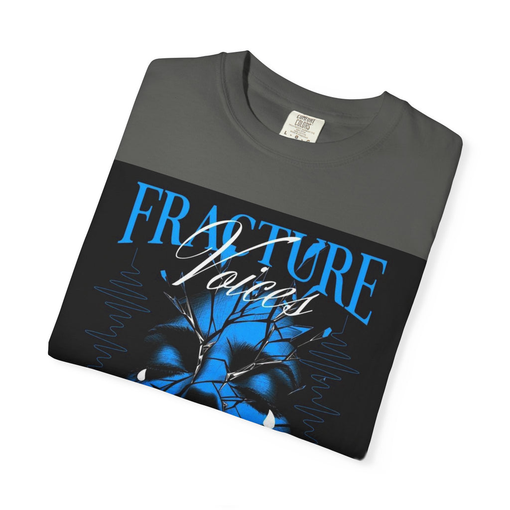 Graphic T-Shirt — "Fracture Voices" Blue Face Design (Back "Legaciess" Logo)