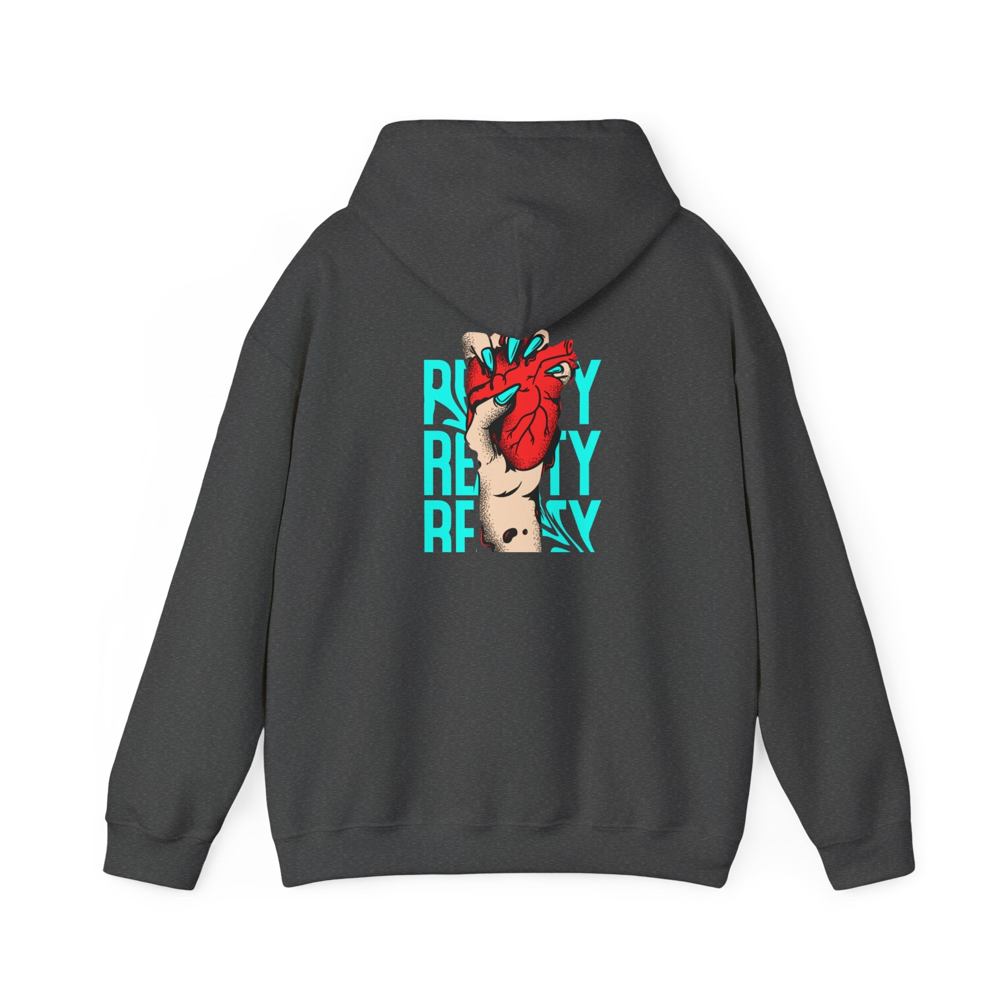 Heart in Hand Hoodie — 'Ready' Graphic Pullover